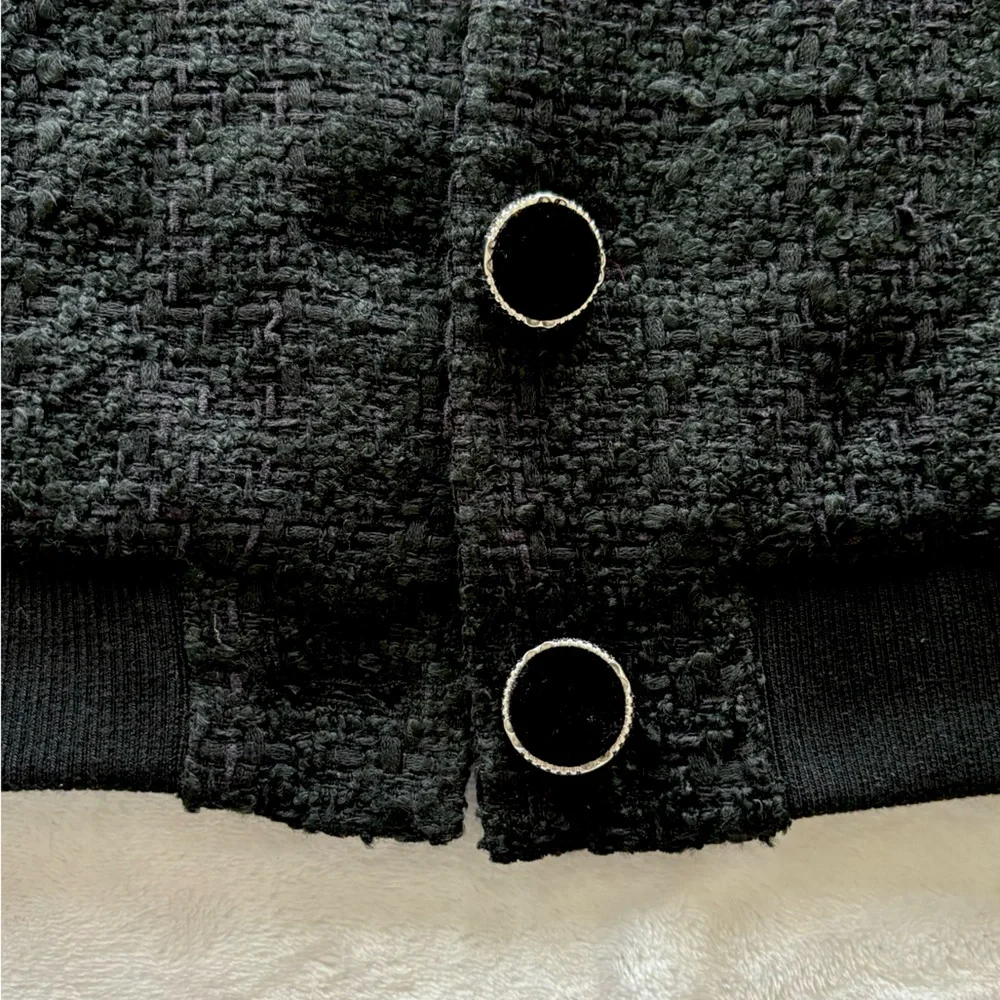 TRUTH by Republic Vintage-Style Cropped Tweed Boucle Bomber Jacket--NWT--12